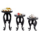 DELORIGIN 3pcs Black Acrylic Display Riser Stool Shape Jewelry Display Stand Watch Display Pedestal Riser Racks fot Jewelry Organizer Earrings Rings Necklaces Bracelets Storage Collectibles ODIS-WH0043-33-1