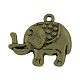 Tibetan Style Alloy Elephant Pendants TIBEP-21529-AB-FF-1