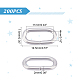 UNICRAFTALE about 200pcs Oval Linking Rings 201 Stainless Steel Link Connectors Oval Connectors 11x4mm Inner Diameter Metal Jewelry Links Closed but Unsoldered Linking Ring for Jewelry Making STAS-UN0041-30-2