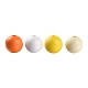 160pcs 4 couleurs pays de ferme et perles de bois naturel peintes de style rustique WOOD-LS0001-01L-2
