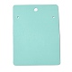 Rectangle Paper Necklace Display Cards with Hanging Hole CDIS-M005-01-2