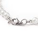 Runde Perlenkette aus Glasperlen für Männer und Frauen NJEW-JN03923-01-5