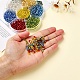 Perles de rocaille rondes en verre 7 couleurs SEED-YW0001-24C-01-7
