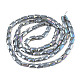 Electroplate opaco colore solido perle di vetro fili EGLA-N002-25-A-2