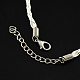 Mode tressée imitation création de collier en cuirs NJEW-S105-003-2