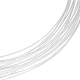 Bebebecraft 925 スターリングシルバーワイヤー  ラウンド  スエード生地スクエアシルバー磨き布付き  銀  24ゲージ  0.5mm  約3.28フィート（1m）/バッグ FIND-BBC0002-89C-1
