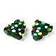 Handgefertigte Bunte Malerei-Perlen mit Weihnachtsmotiv XMAS-PW0001-213F-3