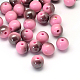 Perles acryliques rondes gris anthracite demi-plaqué PACR-R236-10mm-M-2