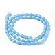 Chapelets de perles en verre opaque de couleur unie GLAA-E409-03-2
