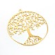 Filigree Tree of Life Brass Pendants X-KK-M171-01G-1