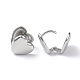 Boucles d'oreilles créoles coeur en laiton placage rack pour femme EJEW-M215-04P-3