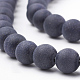 Chapelets de perles en pierre d'or bleue synthétique G-T106-010A-2
