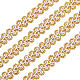 FINGERINSPIRE 20 Yards Metallic Braid Lace Trim Handmade Goldenrod Centipede Braid Trim Crafts White Lining Decorative Trim with Card for Curtain Slipcover DIY Costume Accessories 0.47