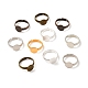 Mixed Color Adjustable Brass Pad Ring Findings EC541-14-M-1