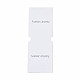 厚紙のアクセサリーディスプレイカード  ジュエリーハングタグ  ワードファッションジュエリー  ホワイト  14x5x0.04cm CDIS-N002-024-4
