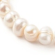 Set di braccialetti elasticizzati con perline elasticizzate di perle d'acqua dolce coltivate naturali 3 pz 3 stili BJEW-JB06266-7