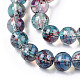 Chapelets de perles en verre peint DGLA-Q023-8mm-DB60-01-3