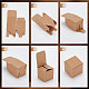正方形の折りたたみクラフト紙ジュエリーボックス  ネックレスペンダントボックス  アクセサリー用  ギフトボックス  バリーウッド  4.1x4.1x4.2cm CON-WH0089-47B-4