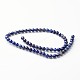 Lapis rondes naturelles brins de perles lazuli G-J346-26-6mm-2