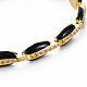 Brass Micro Pave Cubic Zirconia Link Chain Bracelet for Women BJEW-T020-05G-04-2