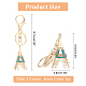 Nbeads 3 Stück Eiffelturm-Schlüsselanhänger KEYC-NB0001-38-2