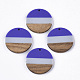 Tri-color Resin & Walnut Wood Pendants RESI-S358-78L-1