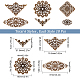 SUNNYCLUE 1 Box 60Pcs 6 Styles Antique Bronze Filigree Metal Filigree Pieces Iron Flower Embellishment Hollow Tibetan Charm for Jewelry Making Charms Choker Necklace Bracelet Earrings DIY Accessories IFIN-SC0001-45-2
