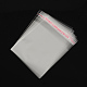 セロハンのOPP袋  小さなジュエリー収納袋  粘着シールバッグ  長方形  透明  10x8cm  一方的な厚さ：0.035mm  インナー対策：7.5x8のCM OPC-R012-14-1