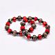 Natural & Dyed Agate Beads Stretch Bracelets BJEW-A107-21-1
