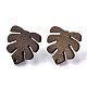 Accessoires de boucles d'oreilles en bois de noyer à thème tropical MAK-N033-001-2