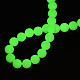 Synthetic Luminous Stone Round Beads Strands G-T136-01A-07-4