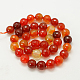 Natural Agate Beads Strands G-G392-8mm-M-3