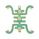 Esmalte de aleación de estilo chino enlaces de varios hilos ENAM-P160-25A-G-3