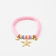 Handmade Polymer Clay Heishi Beads Stretch Bracelets BJEW-JB0001-CPQ-3