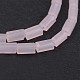 Faceted Cuboid Imitation Jade Glass Beads Strands GLAA-J081-C03-1