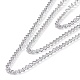 Однослойные ожерелья с витой цепочкой из алюминия NJEW-JN03269-2