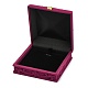 Роза цветочным узором бархатный комплект ювелирных изделий коробки X-VBOX-O003-04-3