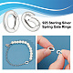 PH PandaHall 4pcs Sterling Silver Spring Gate Rings Oval Spring Clasp Metal Spring Gate Rings Spring Ring Connector Clasp Necklace Enhancer Shortener Clasp for Bracelet Anklet Jewelry Making STER-PH0001-53-4