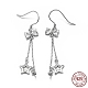 925 orecchino pendente in argento sterling rodiato STER-L057-026P-1