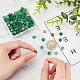 Olycraft circa 94 pz perle di agata naturale perle di agata a strisce verdi tinte da 8 mm perline di agata fasciata verde perline sciolte rotonde pietra energetica per la collana del braccialetto creazione di gioielli G-OC0003-56B-03-3