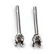 304 Stainless Steel Stud Earring Settings STAS-B004-05P-E-1