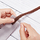 GORGECRAFT 10.9 Yards Polyester Woven Gimp Trim 5/8 inch Wide Braid Lace Trim Centipede Decorated Lace Ribbon for Costume DIY Crafts Sewing Jewellery Making Home Decoration (Brown) DIY-GF0005-16A-6