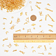 オリークラフ合金カボション  DIYクリスタルエポキシ樹脂材料充填用  混合図形  ゴールドカラー  186個/箱 PALLOY-OC0002-62G-2
