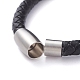 Unisex Leather Cord Bracelets BJEW-JB04852-02-4