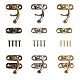 OLYCRAFT 60PCS Antique Right Latch Hook Hasp Wood Jewelry Box Latch Hook Clasp 3-Color Swing Arm Lock Clasp with Replacement 60pcs Screws for Jewelry Box Cabinet - Antique Bronze IFIN-OC0001-01-5
