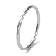 304 ステンレス鋼のシンプルなプレーンバンド指輪女性用男性用  ステンレス鋼色  1.7mm  内径：21mm RJEW-F152-01H-P-1