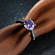 Модный латунь стекло горный хрусталь кольца палец RJEW-BB18915-8-4