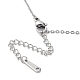 201 Stainless Steel Sun with Moon Phase Pendant Necklace with Cable Chains NJEW-Q317-04P-4