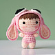 Kit de crochet de décoration de pendentif de poupée de dessin animé bricolage (sans instruction) SENE-PW0003-080A-1