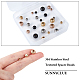 SUNNYCLUE 24Pcs 12 Style 304 Stainless Steel Textured Spacer Beads STAS-SC0002-70-3